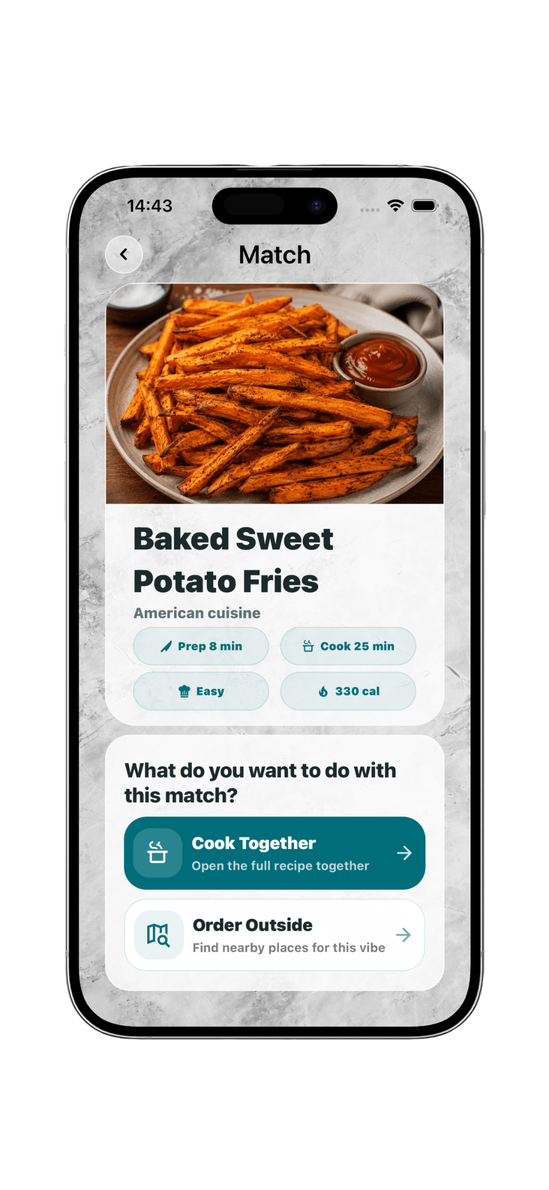 BiteMood Choose screen
